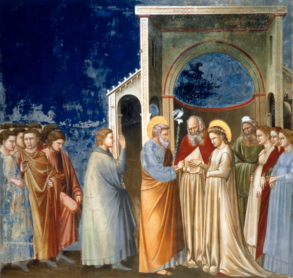 The Marriage of the Virgin a Giotto di Bondone