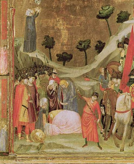 The Martyrdom of St. Paul, right hand panel from the Stefaneschi Triptych, c.1320 (detail of 214100) a Giotto di Bondone