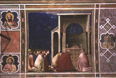 The Virgin's Suitors Praying before the Rods in the Temple a Giotto di Bondone