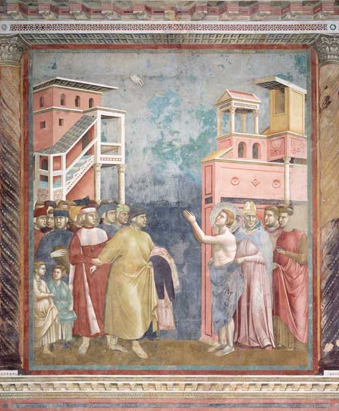 St. Francis Renounces his Father's Goods and Earthly Wealth a Giotto di Bondone