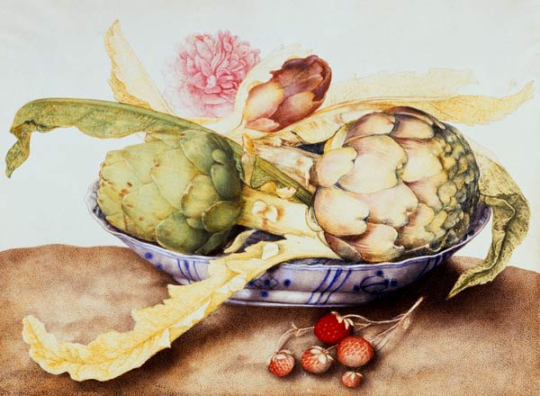 G.Garzoni / Bowl of Artichokes / c.1650 a Giovanna Garzoni