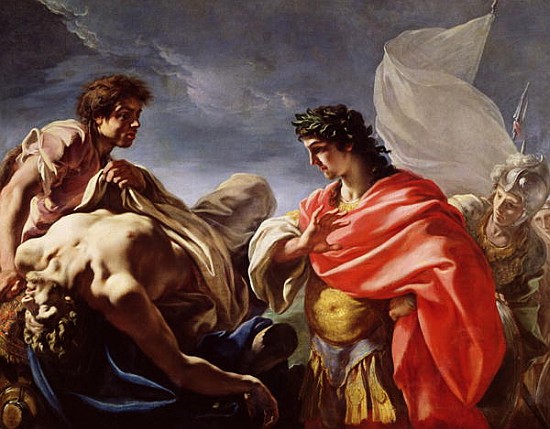 Achilles Contemplating the Body of Patroclus a Giovanni Antonio Pellegrini