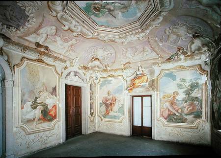 Room decorated with the frescoes of Pellegrini (photo) a Giovanni Antonio Pellegrini