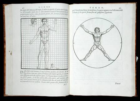 Ideal proportions based on the human body, from 'Della Architettura' a Giovanni Antonio Rusconi