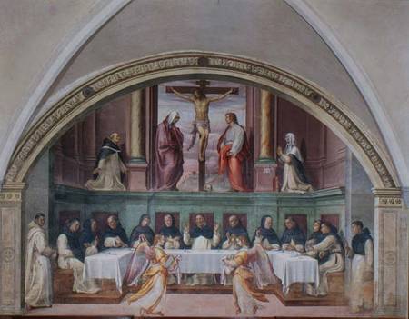 The Supper of St. Dominic, lunette a Giovanni Antonio Sogliani