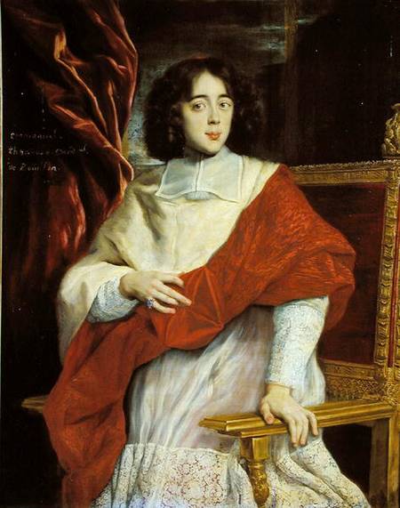 Emmanuel-Theodose de la Tour d'Auvergne (1643-1715) Cardinal de Bouillon a Giovanni Batt. Baccicio Gaulli