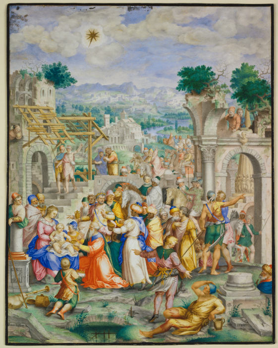 Adoration of the kings a Giovanni Battista Castello