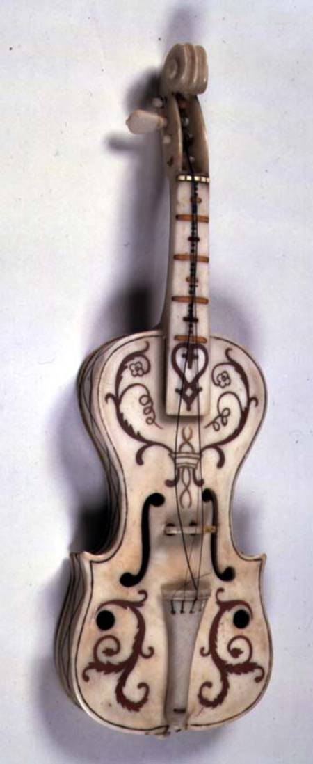 Front of a violin a Giovanni Battista Cesarini