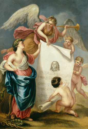 Allegorical study for a memorial print of Handel a Giovanni Battista Cipriani