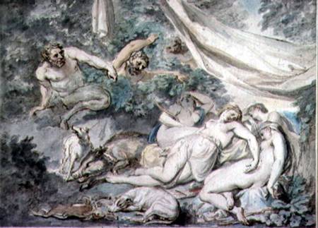 Nymphs Surprised by Satyrs a Giovanni Battista Cipriani