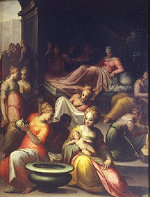 Die Geburt Johannes des Täufers. a Giovanni Battista Naldini