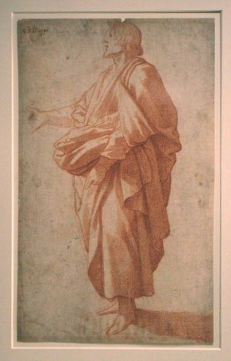 Study of a draped figure a Giovanni Battista Paggi