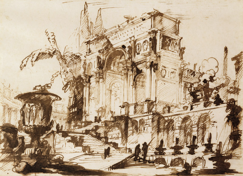 Classical Drawings (pen & ink on paper) a Giovanni Battista Piranesi
