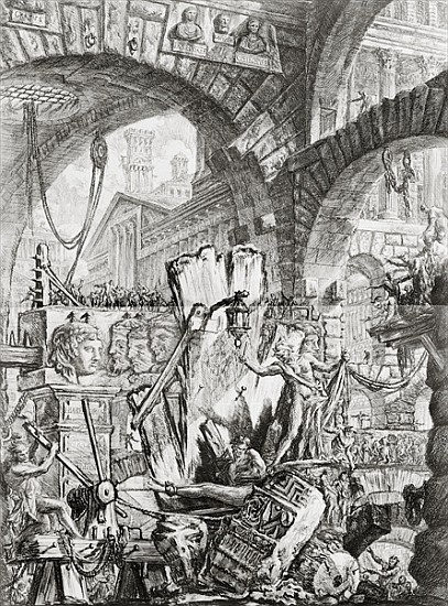 The Man on the Rack, plate II from ''Carceri d''Invenzione'', c.1749 a Giovanni Battista Piranesi