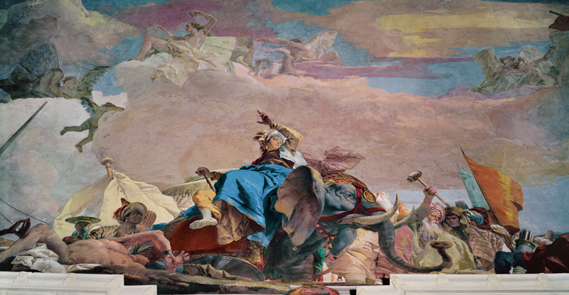 Africa, one of the Four Continents from the ceiling of the 'Treppenhaus' a Giovanni Battista Tiepolo