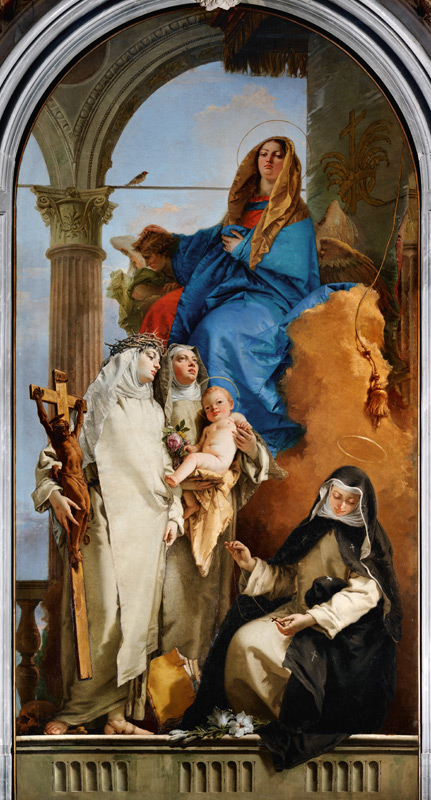 Mary with Dominican nuns/ Tiepolo/ 1740 a Giovanni Battista Tiepolo