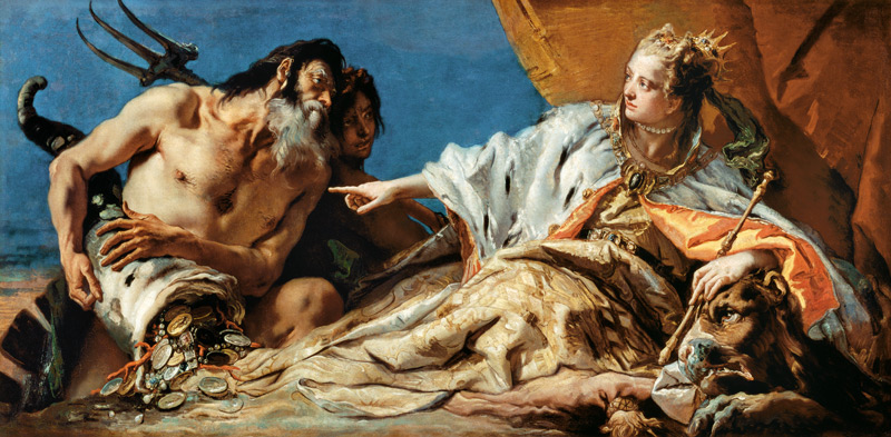 Nettuno offre regali a Venezia a Giovanni Battista Tiepolo