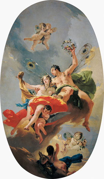 G.B.Tiepolo / Zephyr and Flora / Paint. a Giovanni Battista Tiepolo
