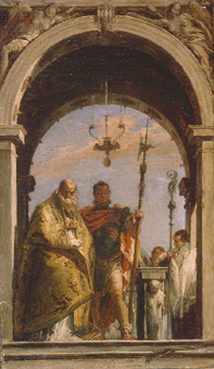 Bildnis zweier Heiliger in einem Torbogen a Giovanni Battista Tiepolo