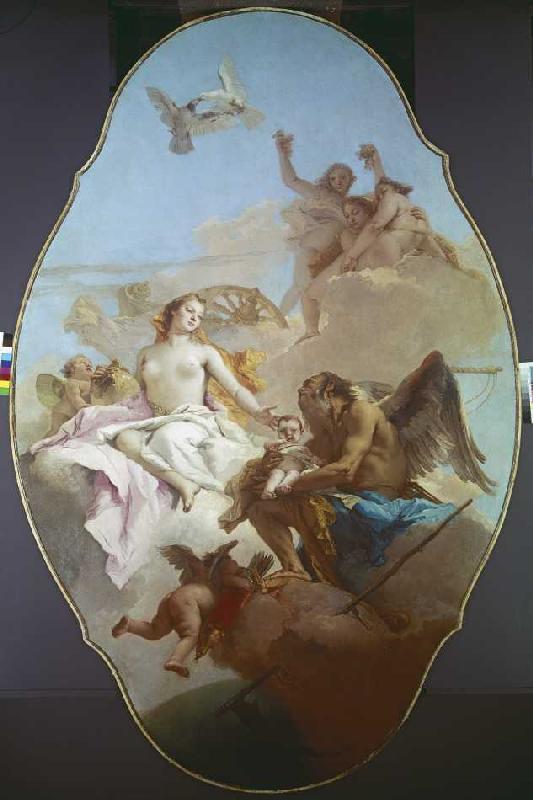 Eine Allegorie mit Venus und der Zeit a Giovanni Battista Tiepolo