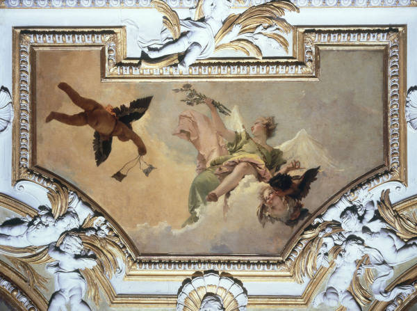 G.B.Tiepolo / Angel w.Lily / Paint./ C18 a Giovanni Battista Tiepolo