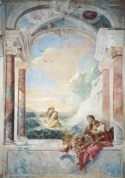 Achilles consoled by his mother, Thetis, from 'The Iliad' by Homer, 1757 (fresco) a Giovanni Battista Tiepolo