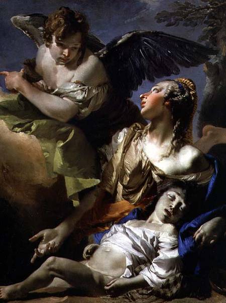 Hagar Assisted by the Angel a Giovanni Battista Tiepolo
