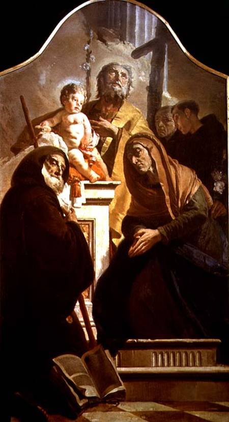 St. Joseph with the Christ Child and Saints a Giovanni Battista Tiepolo