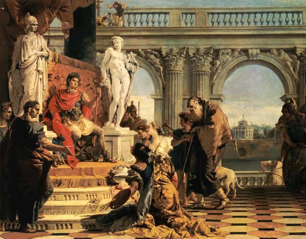 Maecenas Presenting the Liberal Arts to the Emperor Augustus (63BC-14AD) a Giovanni Battista Tiepolo