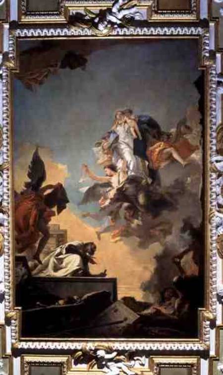 The Virgin of Carmel Giving the Scapula to the Blessed Simon Stock a Giovanni Battista Tiepolo