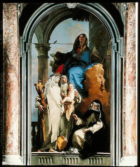 The Virgin and three Dominican saints a Giovanni Battista Tiepolo