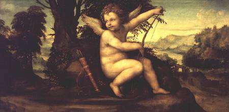 Cupid in a Landscape a Giovanni Bazzi Sodoma