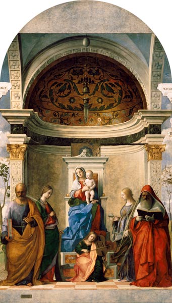 Madonna, Child & Saints/ Bellini/ 1505 a Giovanni Bellini