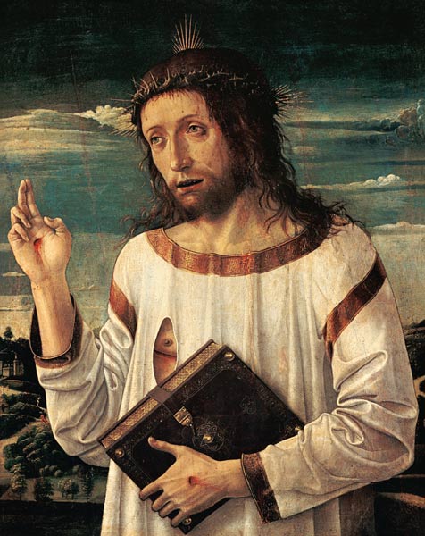 Blessing Christ. a Giovanni Bellini