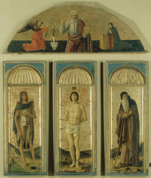 Bellini, Tripych of St Sebastian a Giovanni Bellini
