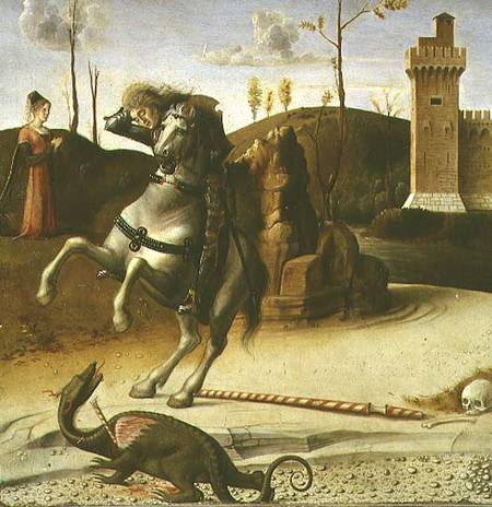 St. George and the Dragon, predella a Giovanni Bellini