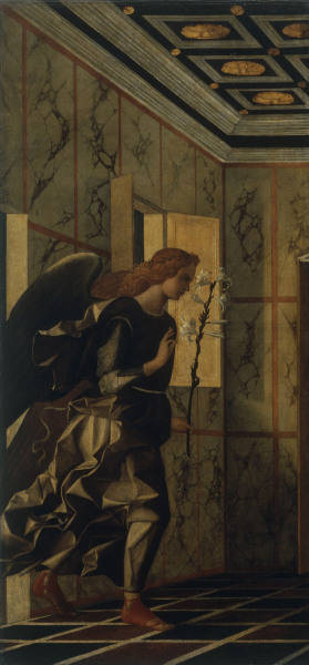 G. Bellini, Annonciation, Ange a Giovanni Bellini