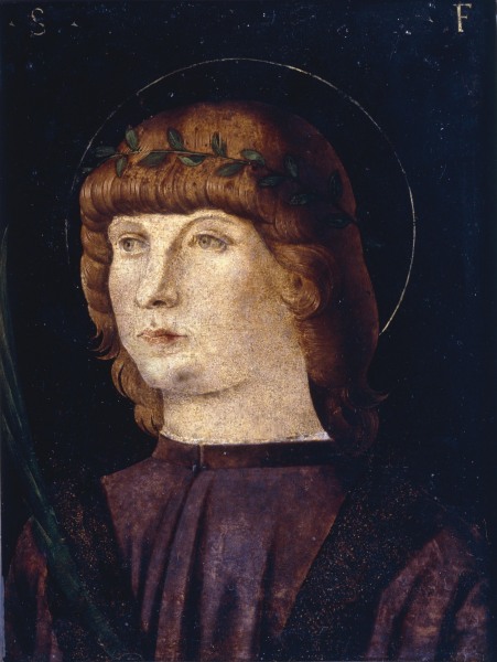 Young Saint , Circle of Bellini a Giovanni Bellini