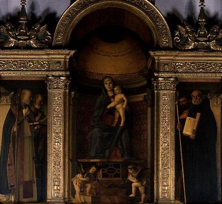 Madonna and Child and Saints (triptych altarpiece) a Giovanni Bellini