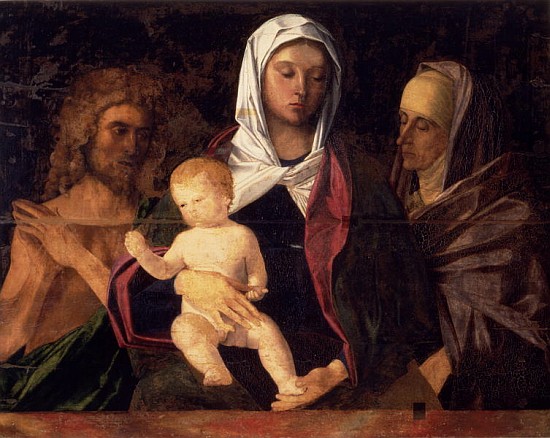 Madonna and Child with St. John the Baptist and St. Anne a Giovanni Bellini