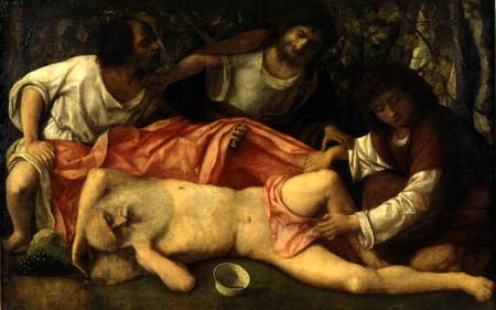 The Mocking of Noah a Giovanni Bellini