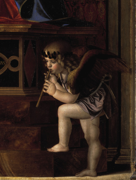 Angels making music a Giovanni Bellini