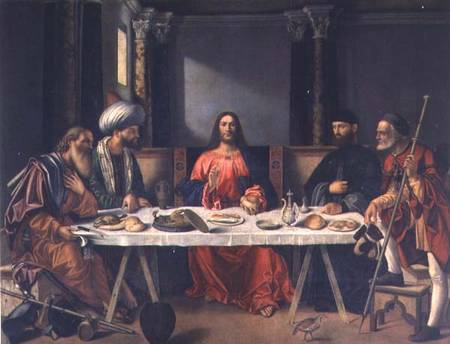 The Supper at Emmaus a Giovanni Bellini