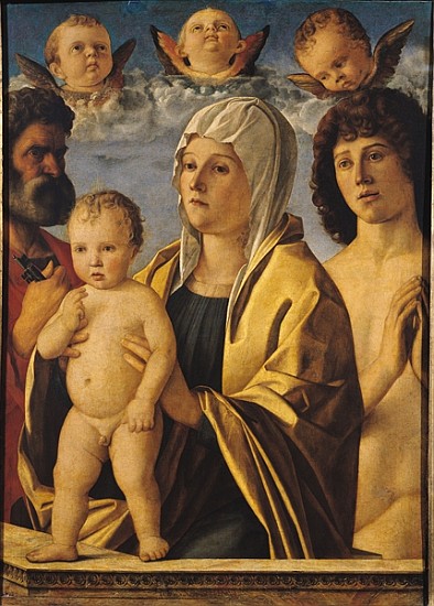 The Virgin and Child with St. Peter and St. Sebastian, c.1487 a Giovanni Bellini
