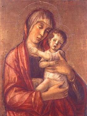 Madonna and Child (tempera on panel)