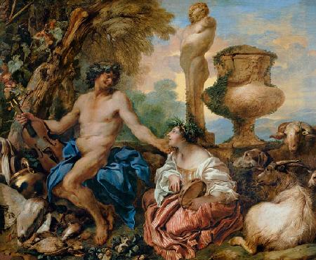 Faun and shepherdess