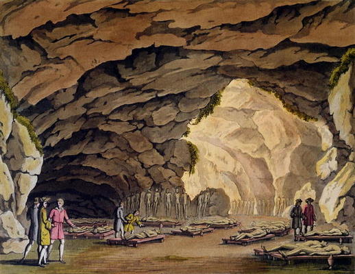 Sepulchral Cavern of the Guances, from 'Le Costume Ancien et Moderne' by Jules Ferrario, published i a Giovanni Bigatti
