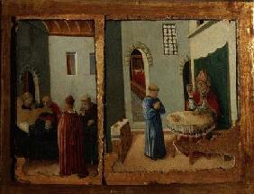 Two Scenes from the life of St. Savino (panel)