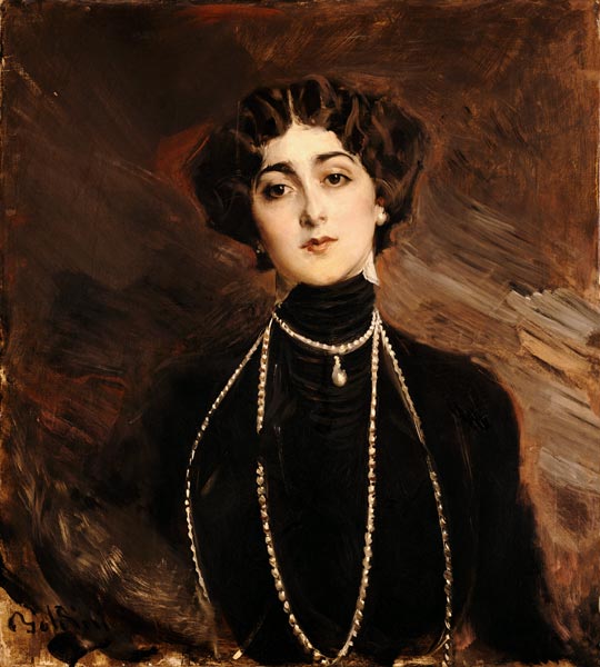 Portrait Of Lina Cavalieri a Giovanni Boldini