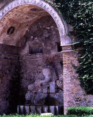 Fountain grotto incorporating an Annone Elephant, mascot of the court of Leo X, presented to Cardina a Giovanni da Udine